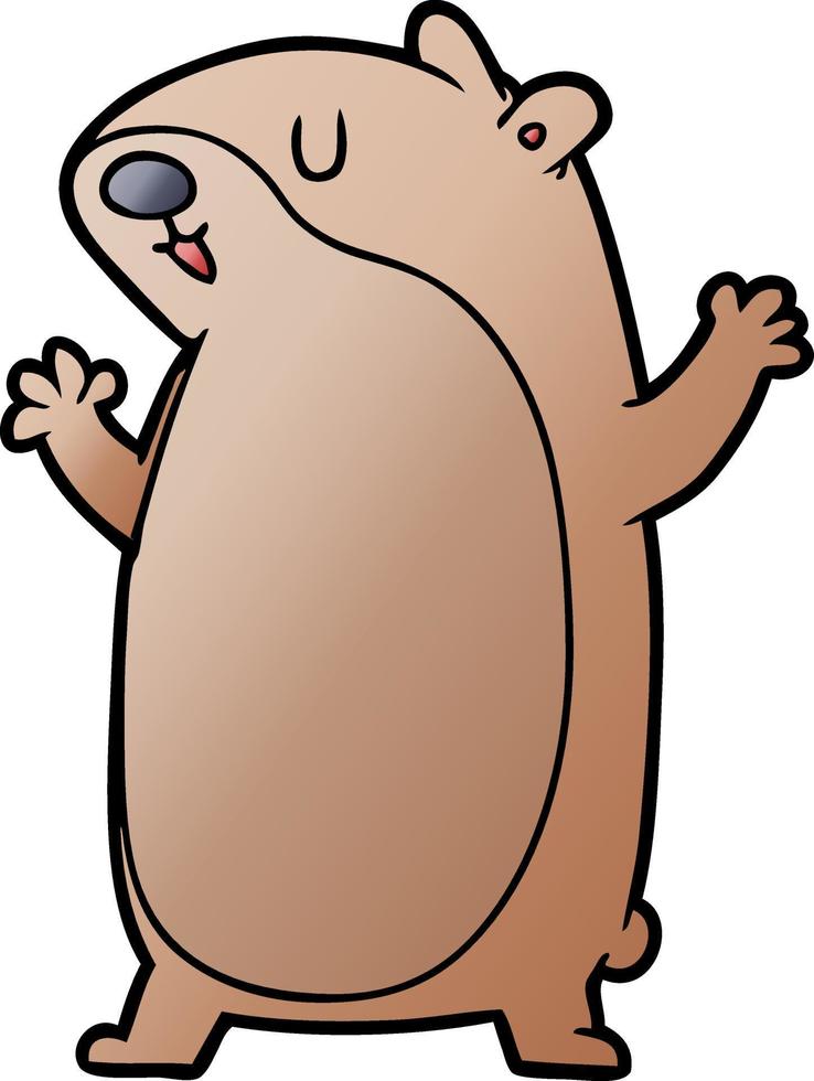 personagem de hamster vetorial em estilo cartoon vetor