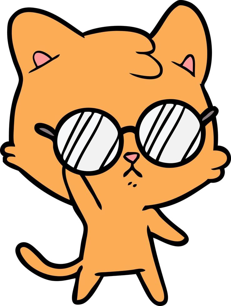 personagem de gato vetorial em estilo cartoon vetor