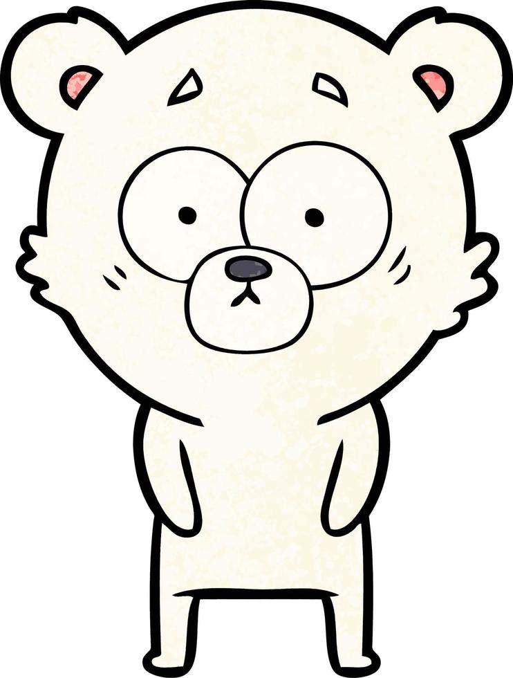 personagem de urso polar vetorial em estilo cartoon vetor