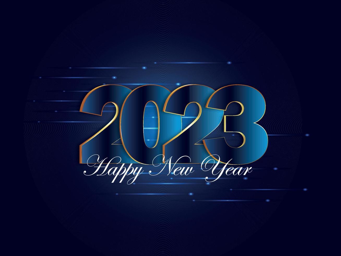 feliz ano novo 2023 fundo de celebração vetor