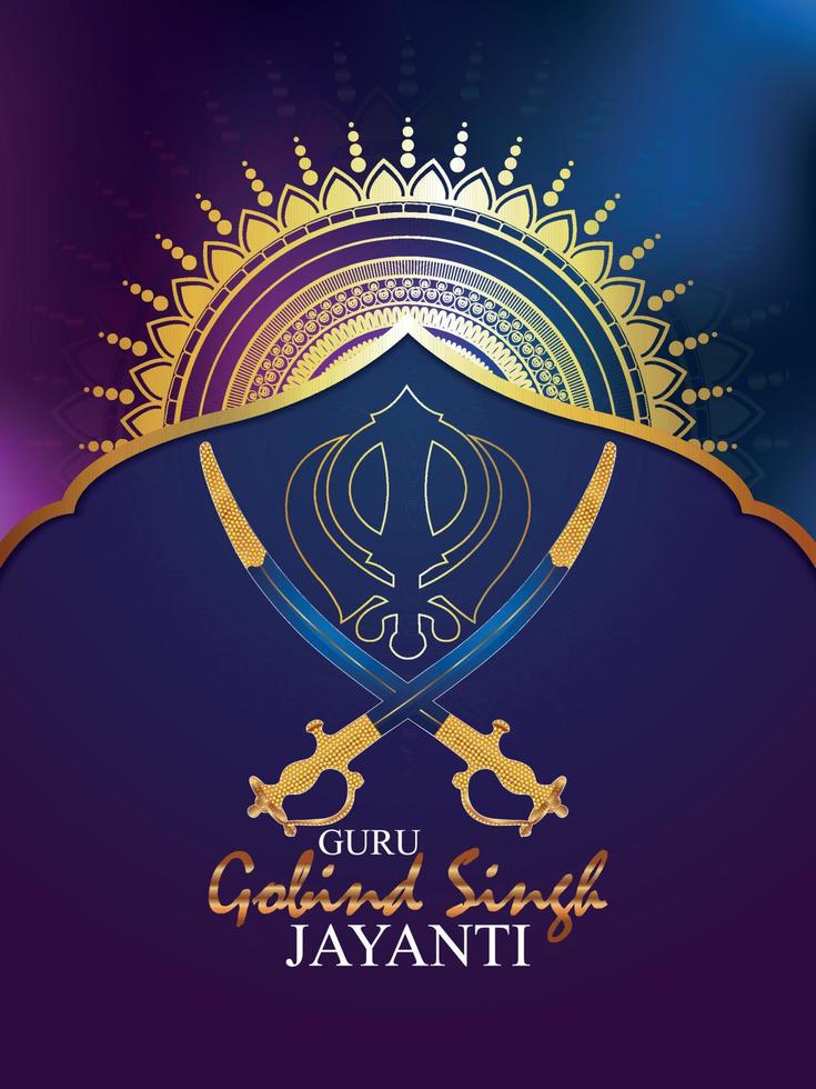 fundo de celebração guru gobind singh jayanti vetor