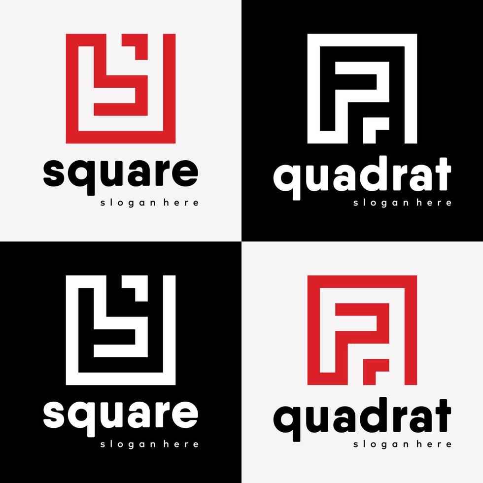 definir o logotipo da marca quadrada de tipografia monograma letra s. definir o símbolo número 2 múltiplo vetor