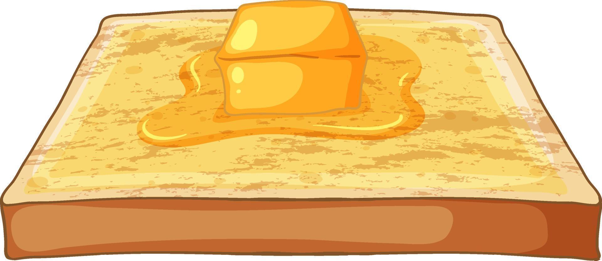 pão de manteiga delicioso isolado vetor