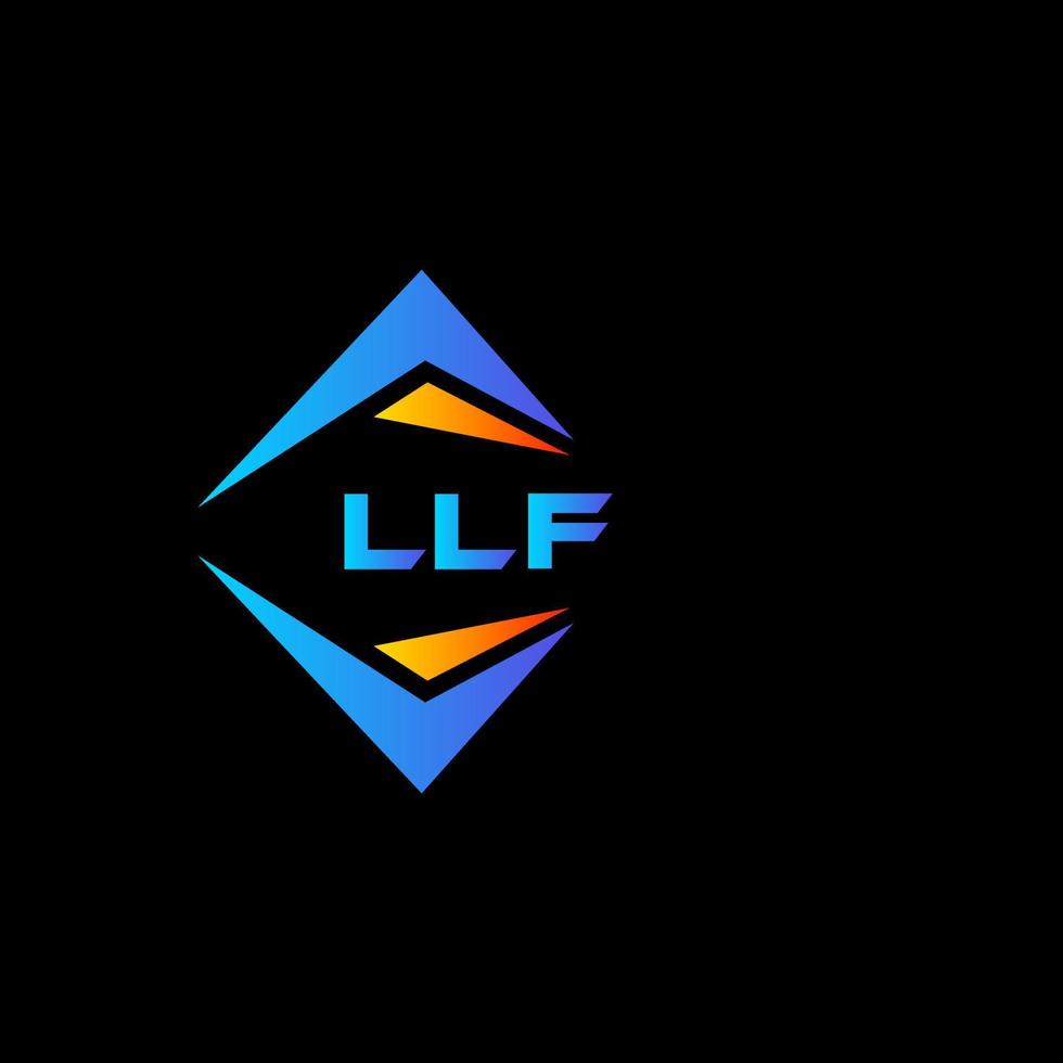 llf design de logotipo de tecnologia abstrata em fundo preto. llf conceito de logotipo de carta de iniciais criativas. vetor