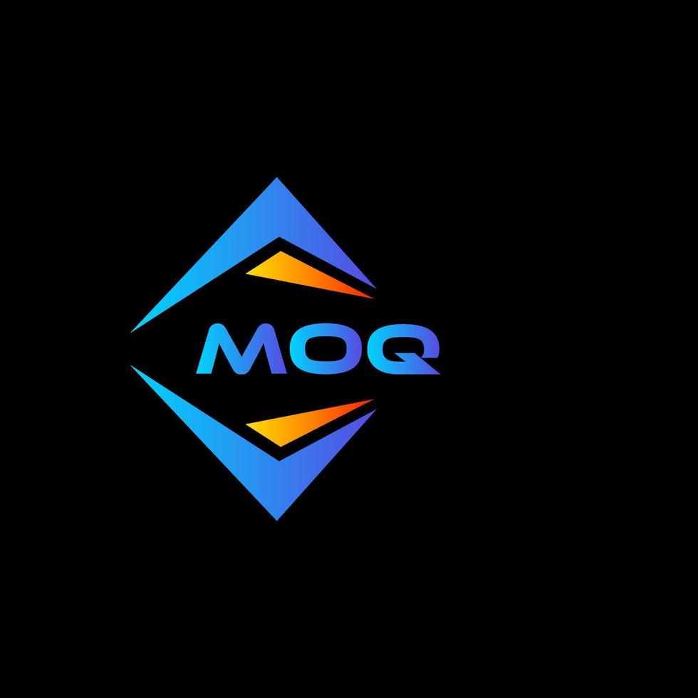 design de logotipo de tecnologia abstrata moq em fundo preto. conceito de logotipo de carta de iniciais criativas moq. vetor