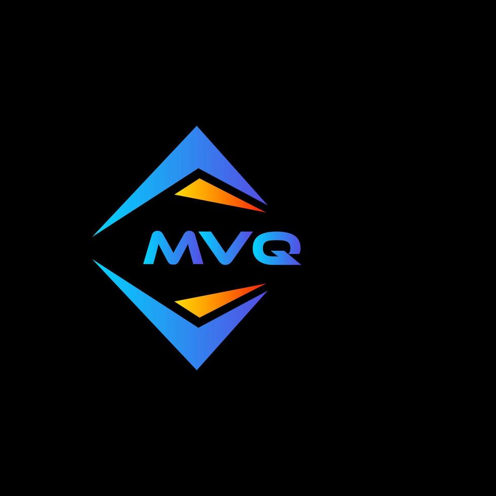 design de logotipo de tecnologia abstrata mvq em fundo preto. conceito de logotipo de letra de iniciais criativas mvq. vetor