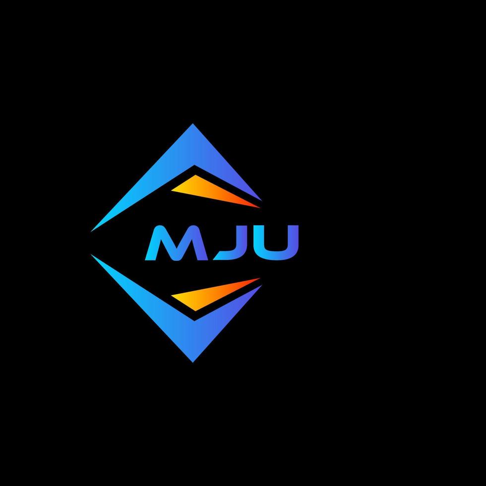 design de logotipo de tecnologia abstrata mju em fundo preto. mju criativo letras iniciais logo concept.mju design de logotipo de tecnologia abstrata em fundo preto. conceito de logotipo de letra de iniciais criativas mju. vetor