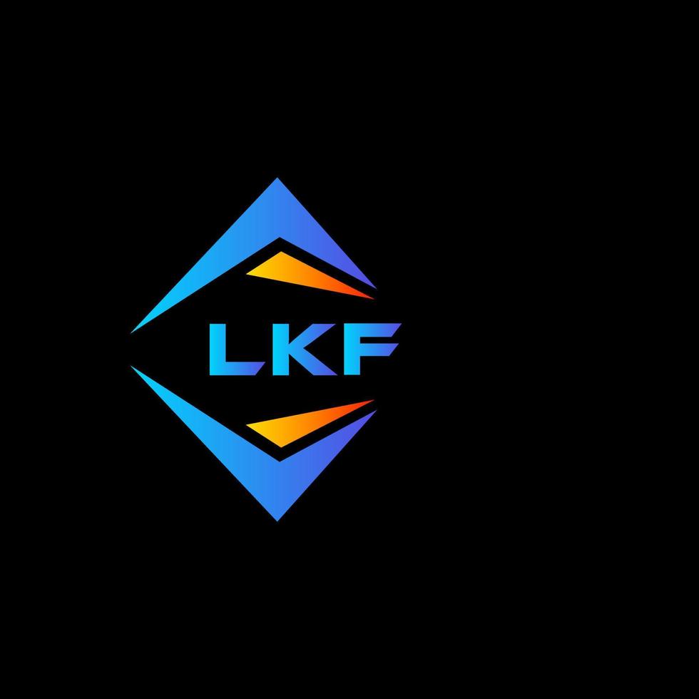 lkf design de logotipo de tecnologia abstrata em fundo preto. conceito de logotipo de letra de iniciais criativas lkf. vetor