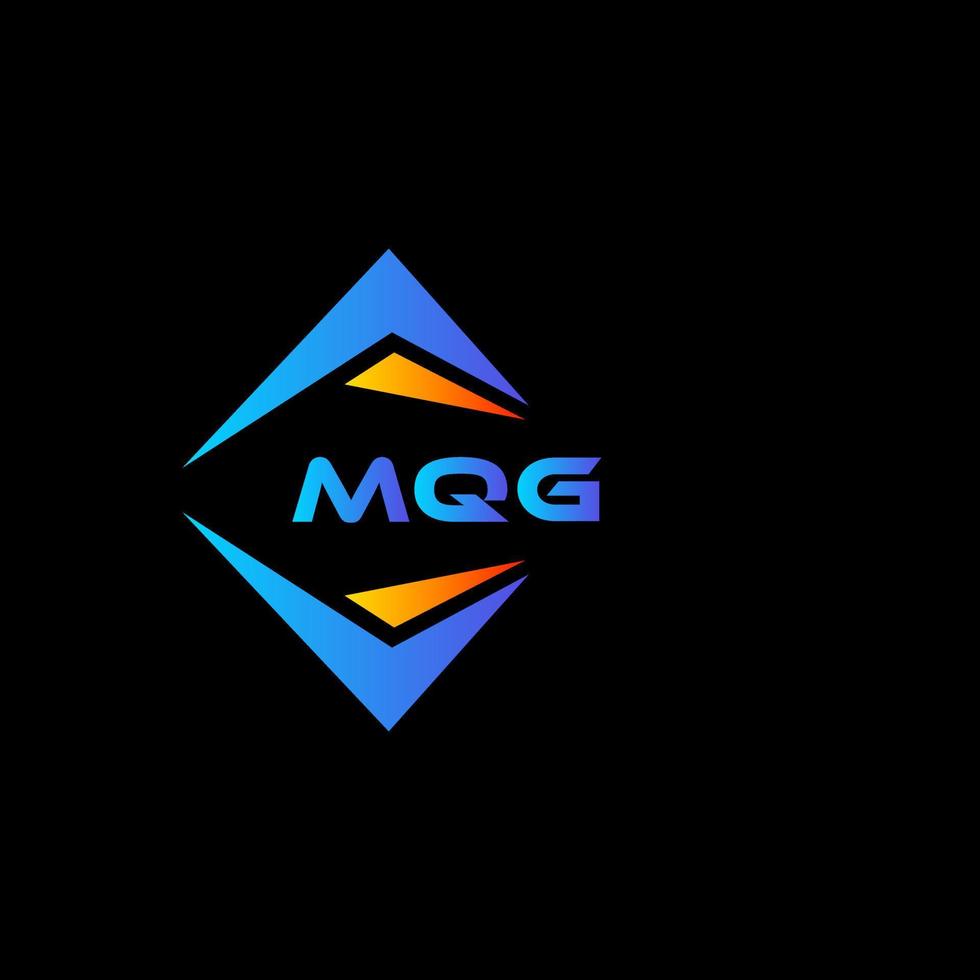 design de logotipo de tecnologia abstrata mqg em fundo preto. conceito de logotipo de letra de iniciais criativas mqg. vetor