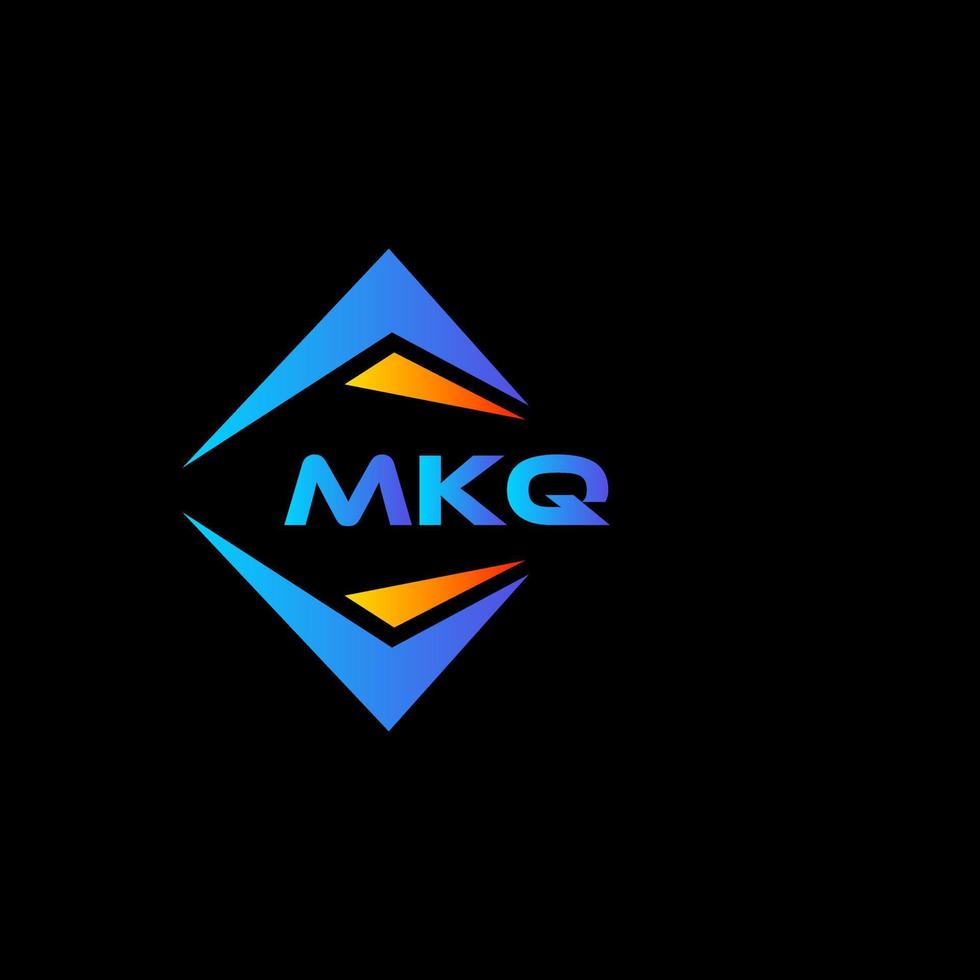 design de logotipo de tecnologia abstrata mkq em fundo preto. conceito de logotipo de letra de iniciais criativas mkq. vetor