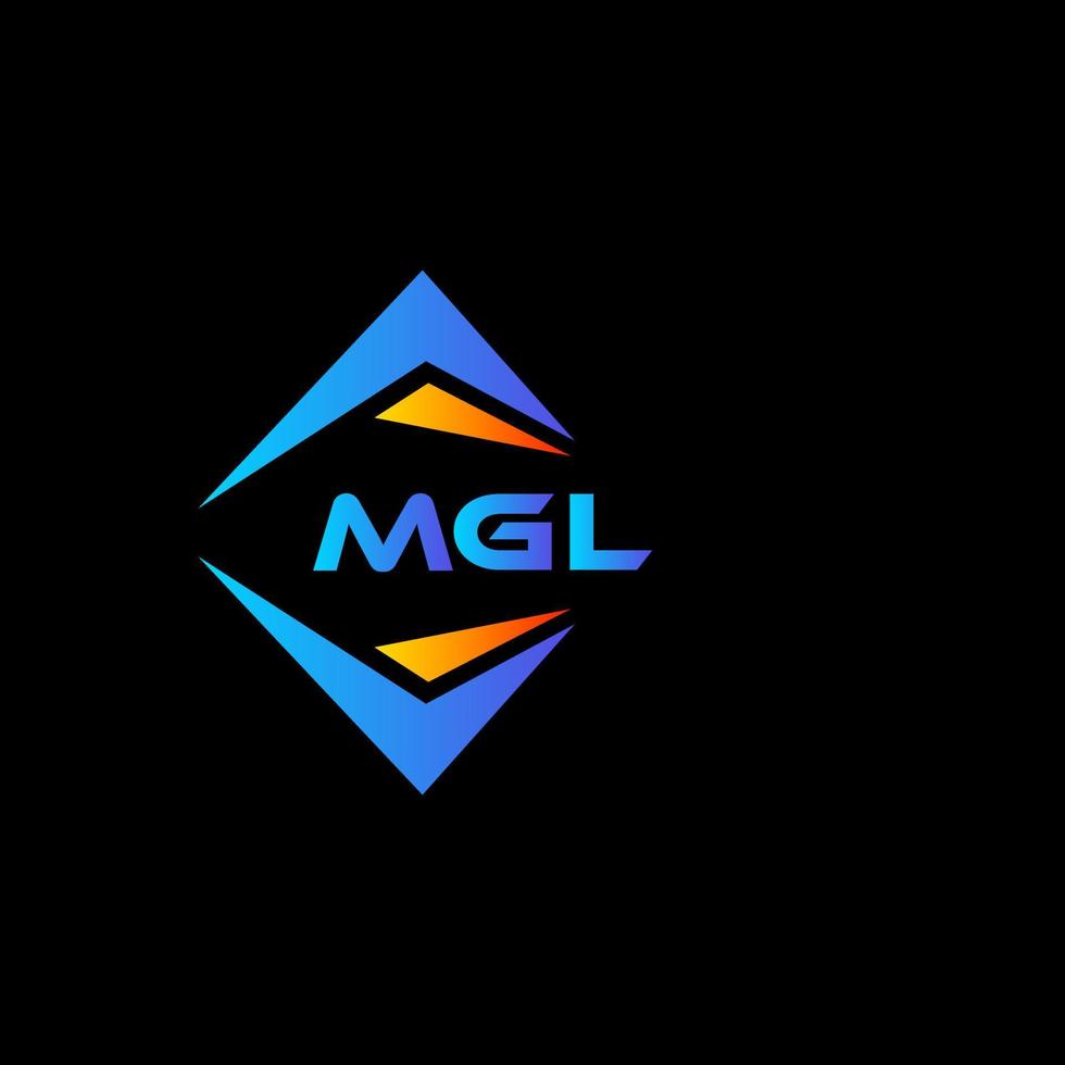 mgl design de logotipo de tecnologia abstrata em fundo preto. conceito de logotipo de carta de iniciais criativas mgl. vetor