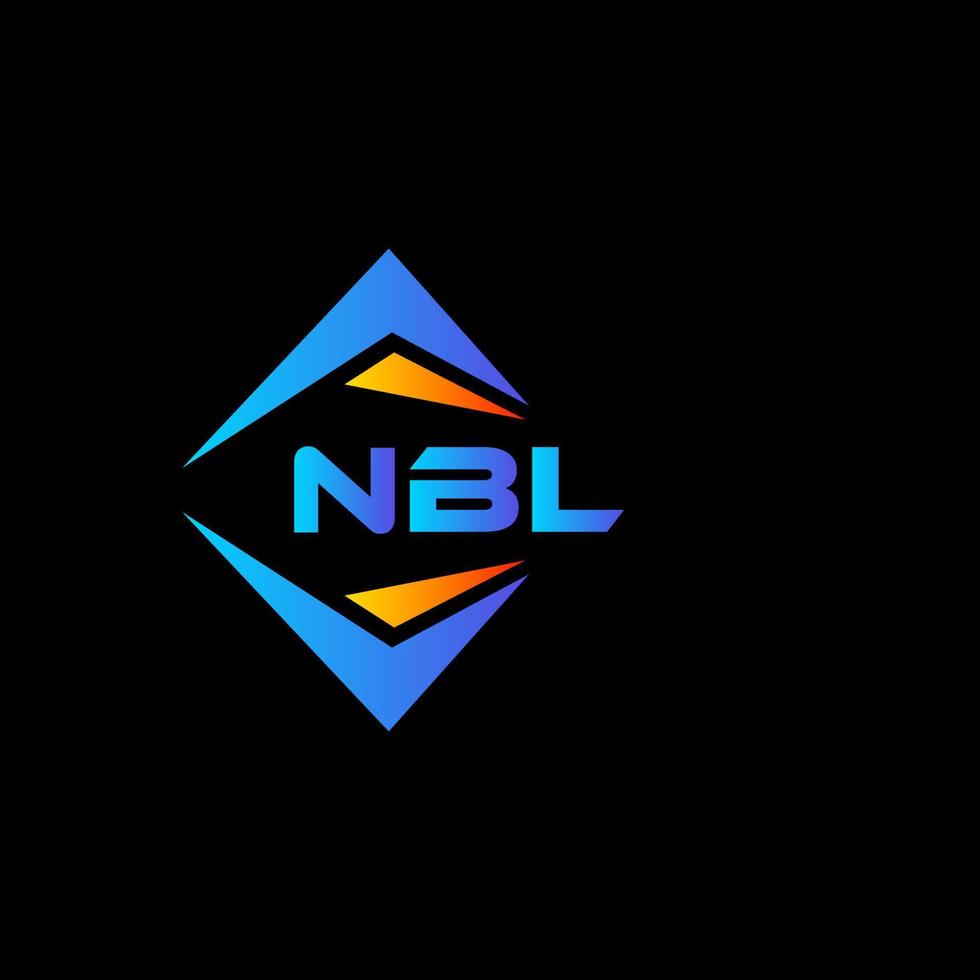 design de logotipo de tecnologia abstrata nbk em fundo preto. conceito de logotipo de letra de iniciais criativas nbk. vetor