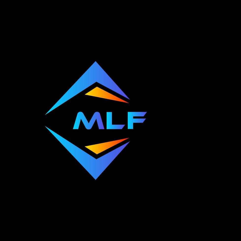 design de logotipo de tecnologia abstrata mlf em fundo preto. conceito de logotipo de letra de iniciais criativas mlf. vetor