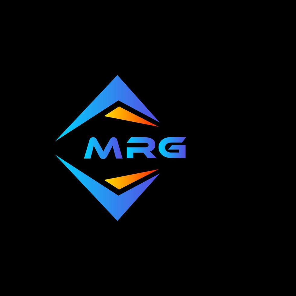 design de logotipo de tecnologia abstrata mrg em fundo preto. conceito de logotipo de carta de iniciais criativas mrg. vetor