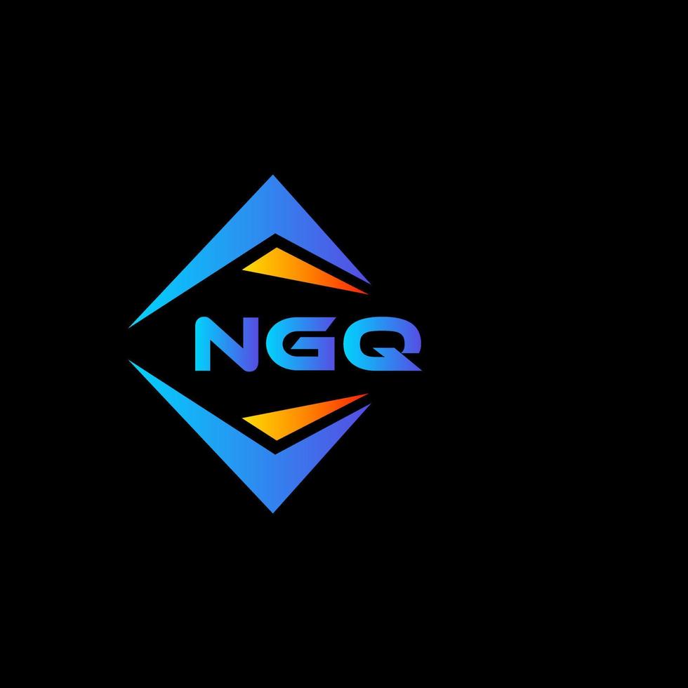 design de logotipo de tecnologia abstrata ngq em fundo preto. conceito de logotipo de letra de iniciais criativas ngq. vetor