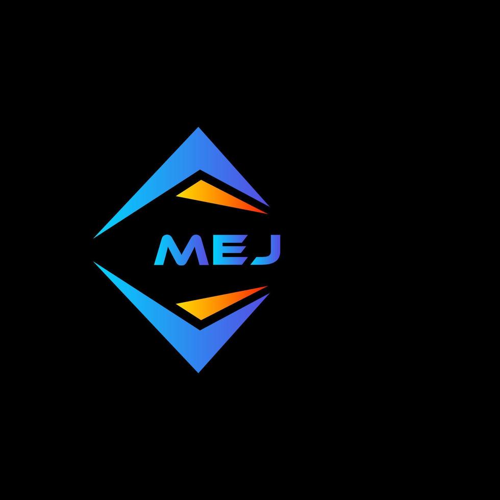 mej design de logotipo de tecnologia abstrata em fundo preto. mej iniciais criativas carta logo concept.mej design de logotipo de tecnologia abstrata em fundo preto. conceito de logotipo de carta de iniciais criativas mej. vetor