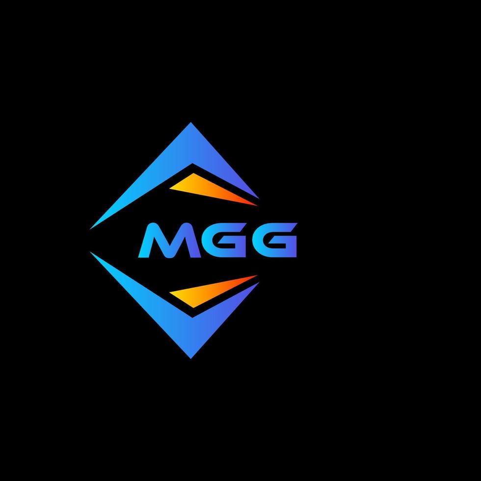 mgg design de logotipo de tecnologia abstrata em fundo preto. conceito de logotipo de carta de iniciais criativas mgg. vetor