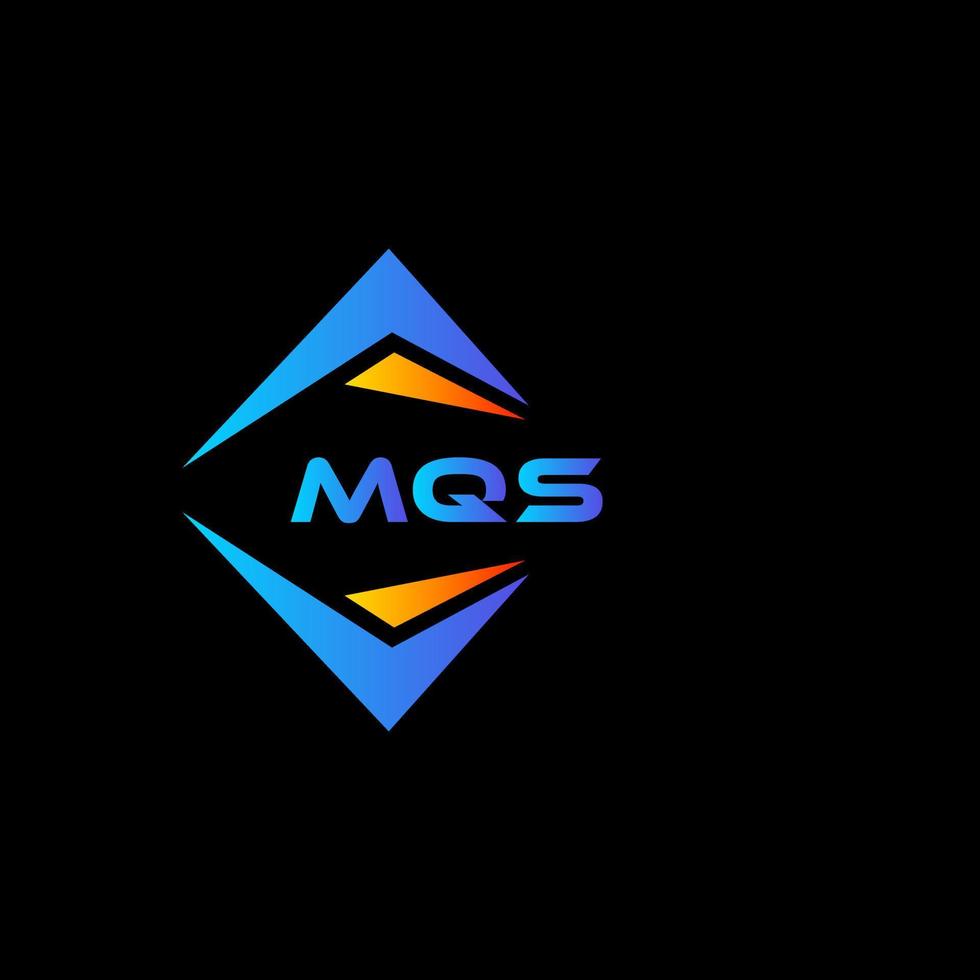 design de logotipo de tecnologia abstrata mqs em fundo preto. conceito de logotipo de letra de iniciais criativas mqs. vetor