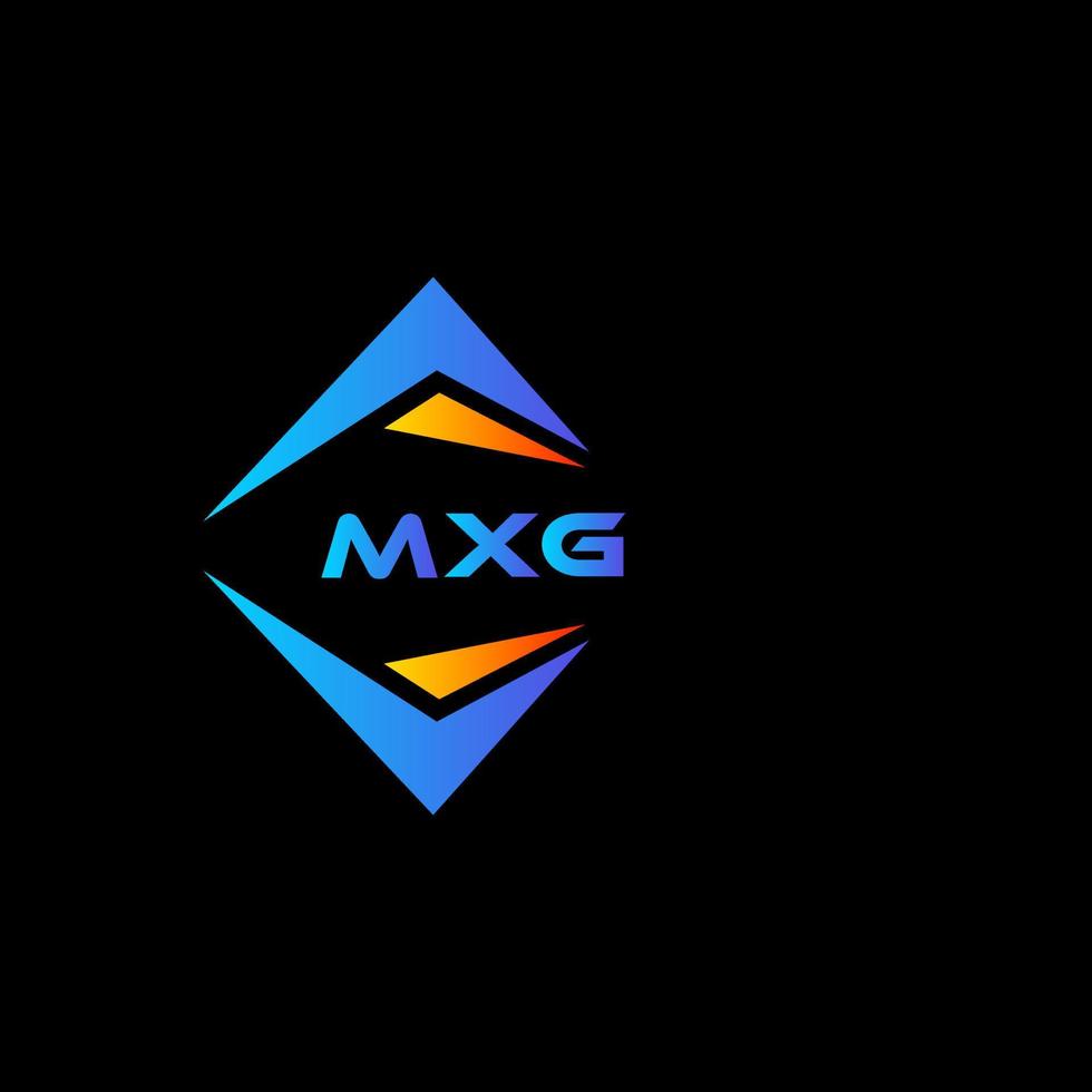 design de logotipo de tecnologia abstrata mxg em fundo preto. conceito de logotipo de carta de iniciais criativas mxg. vetor