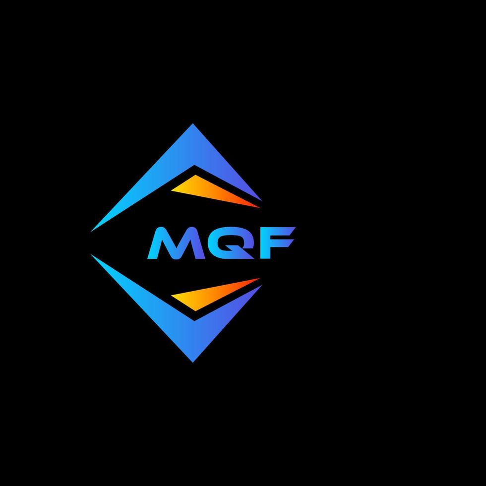 design de logotipo de tecnologia abstrata mqf em fundo preto. conceito de logotipo de letra de iniciais criativas mqf. vetor