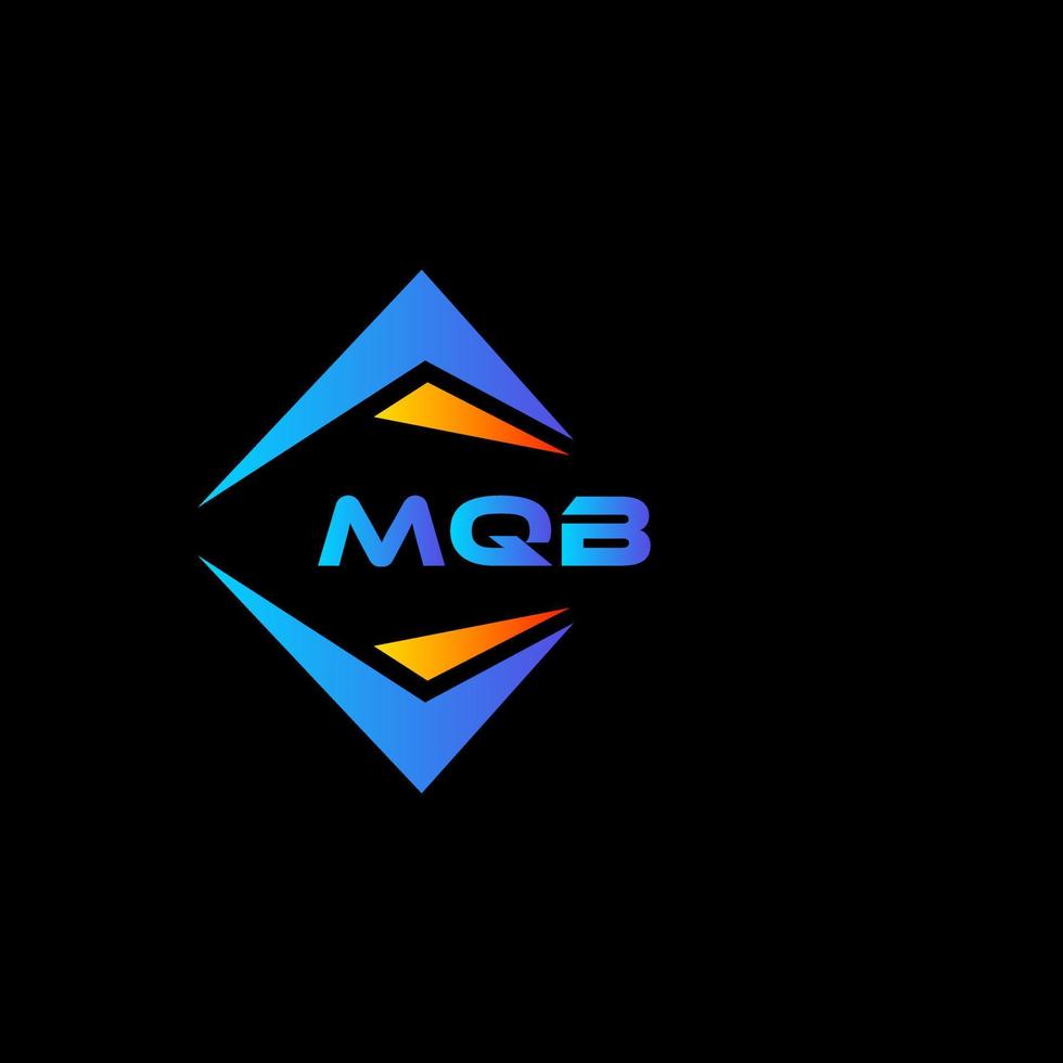 design de logotipo de tecnologia abstrata mqb em fundo preto. conceito de logotipo de letra de iniciais criativas mqb. vetor