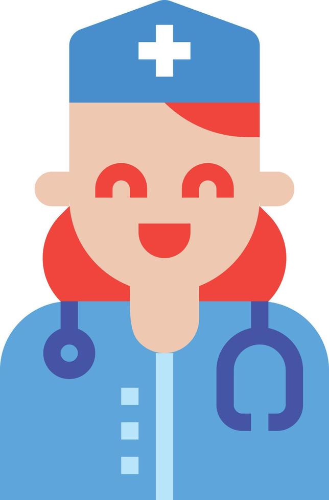 médico avatar saúde médica - ícone plano vetor