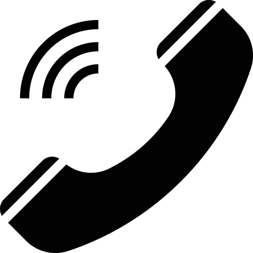 anel de chamada de telefone wifi - ícone sólido vetor