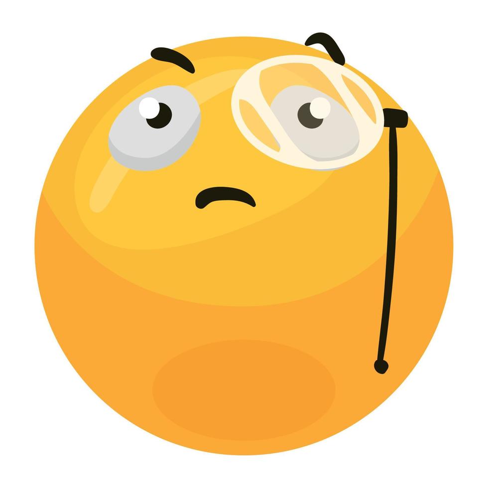 emoji com estilo 3d monocular vetor