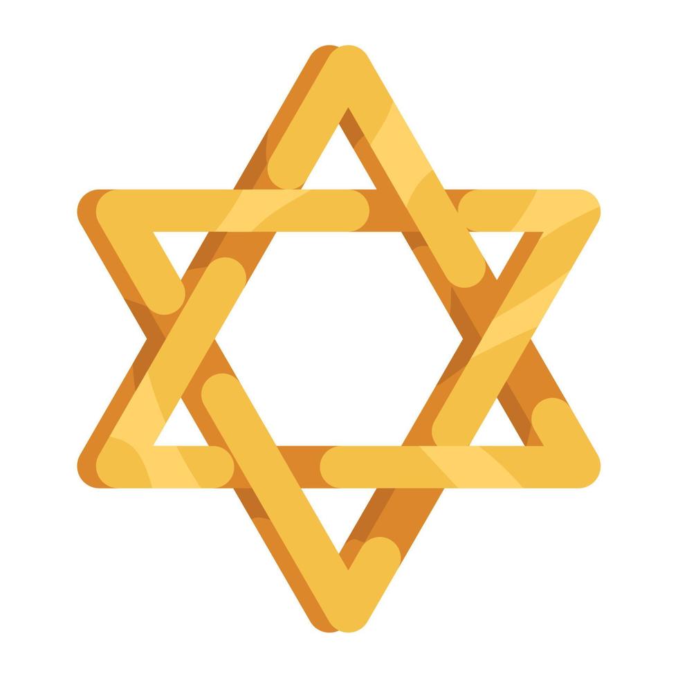 estrela judia dourada vetor