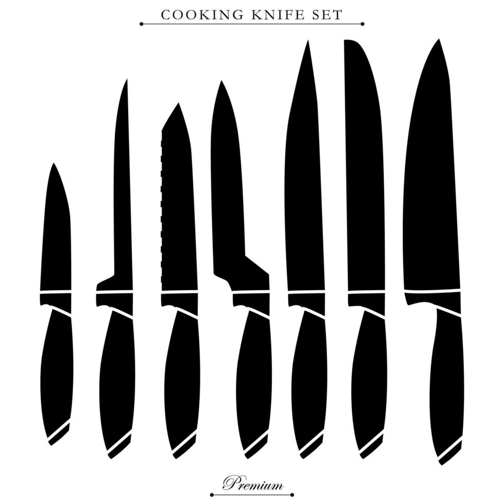 ilustração de conjunto de talheres. conceito de faca de cozinha. apto para símbolo, ícone, logotipo, elemento bakcground. vetor eps 10.