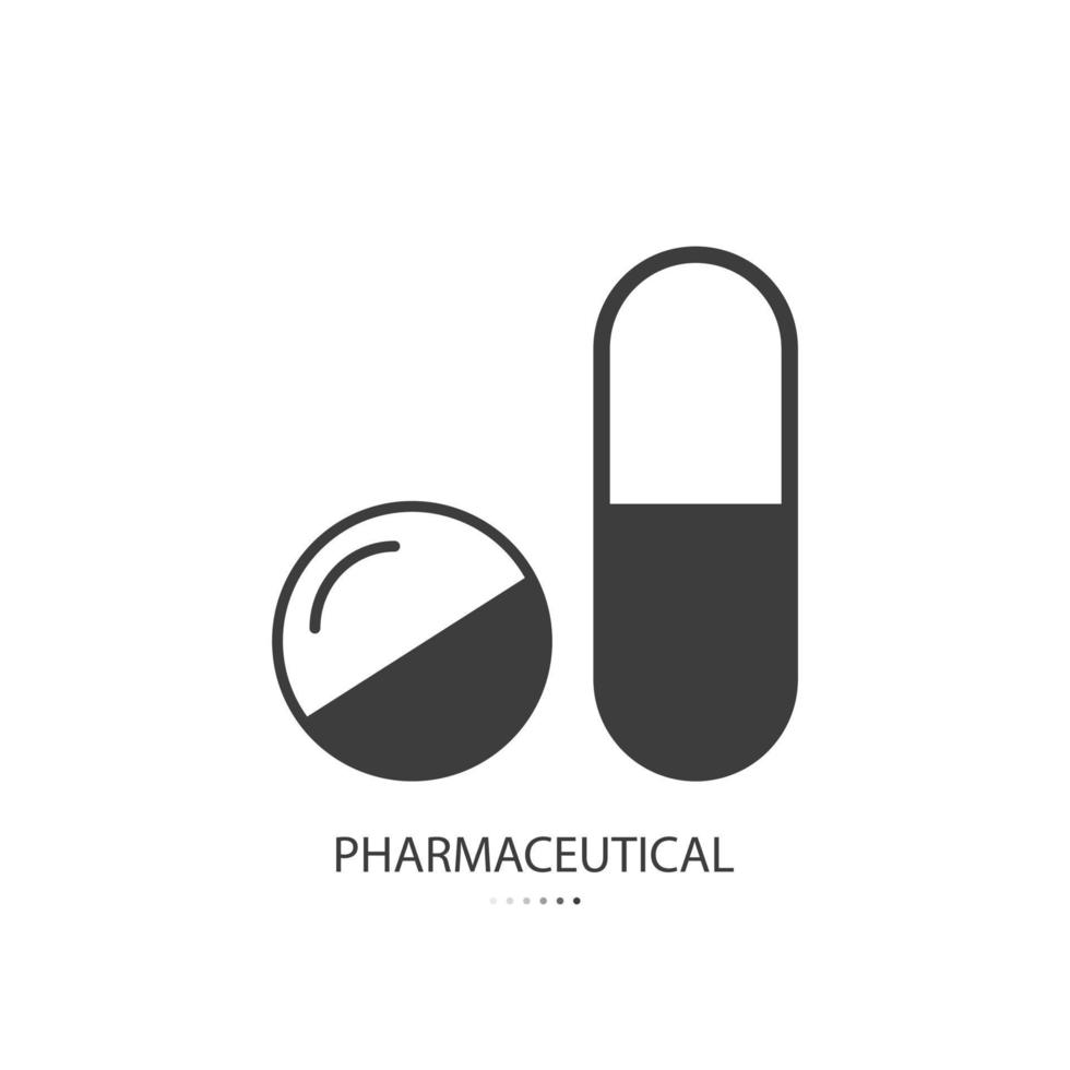 ícone de linha preta de comprimido isolado no fundo branco. ilustração vetorial. vetor