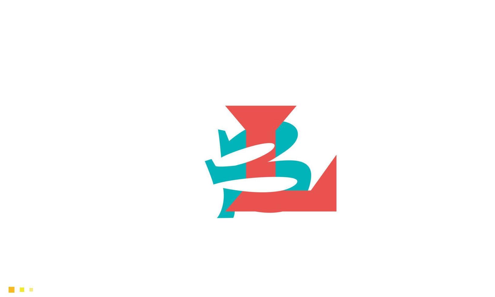 letras do alfabeto iniciais monograma logotipo bl, lb, b e l vetor