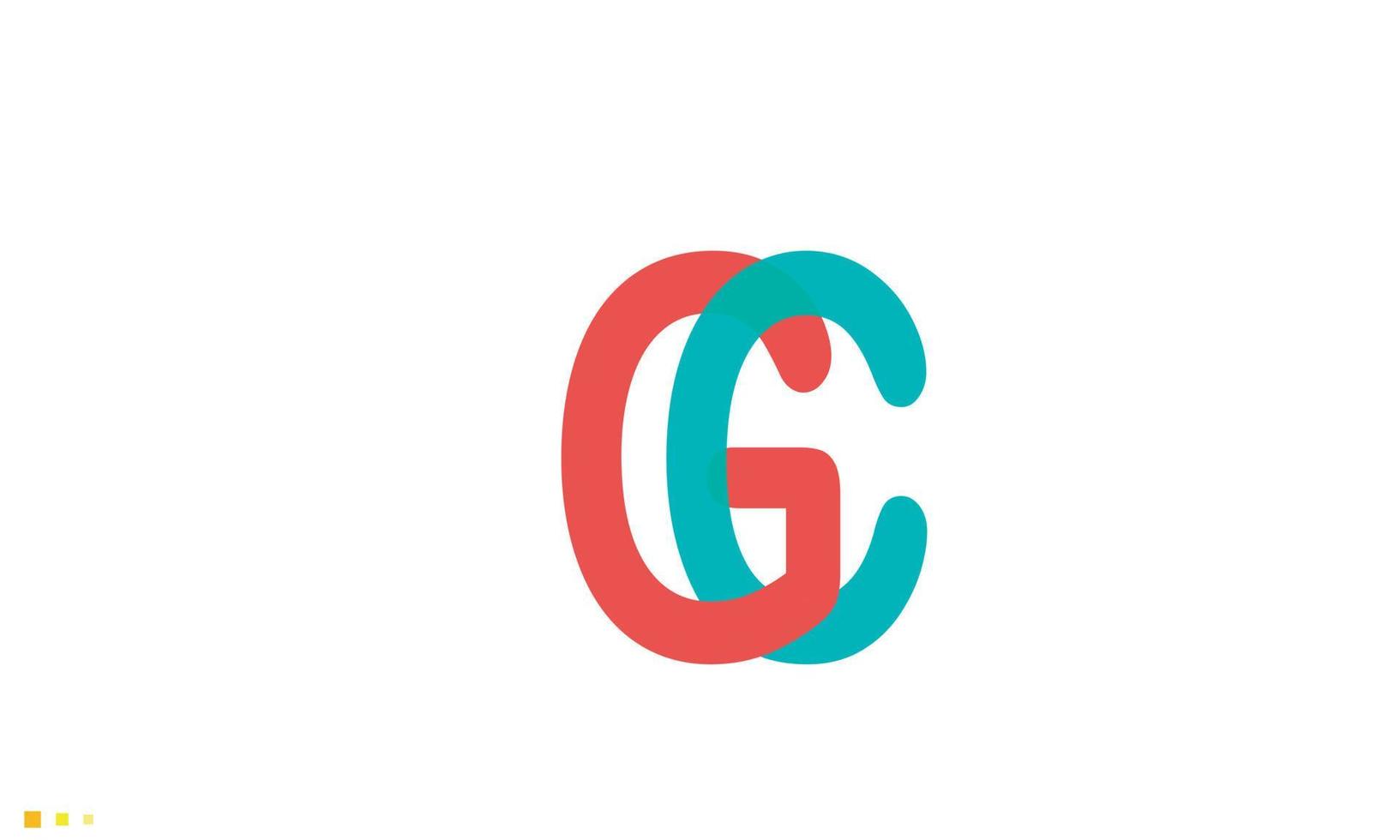 letras do alfabeto iniciais monograma logotipo gc, cg, g e c vetor
