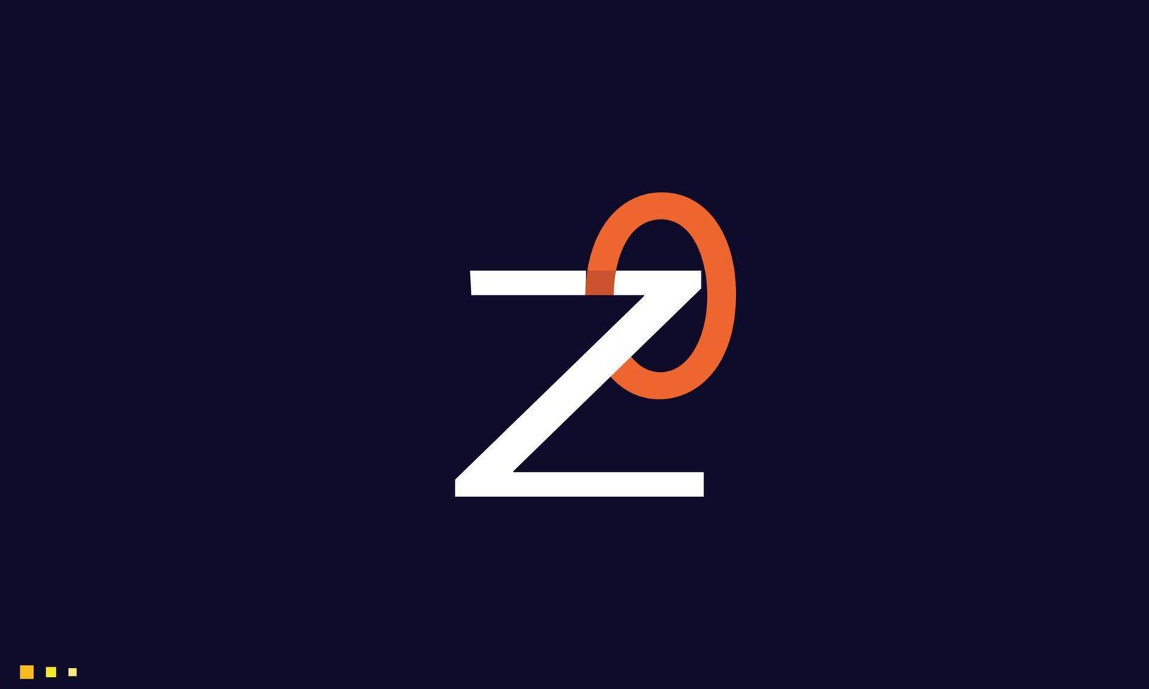 letras do alfabeto iniciais monograma logotipo zo, oz, z e o vetor