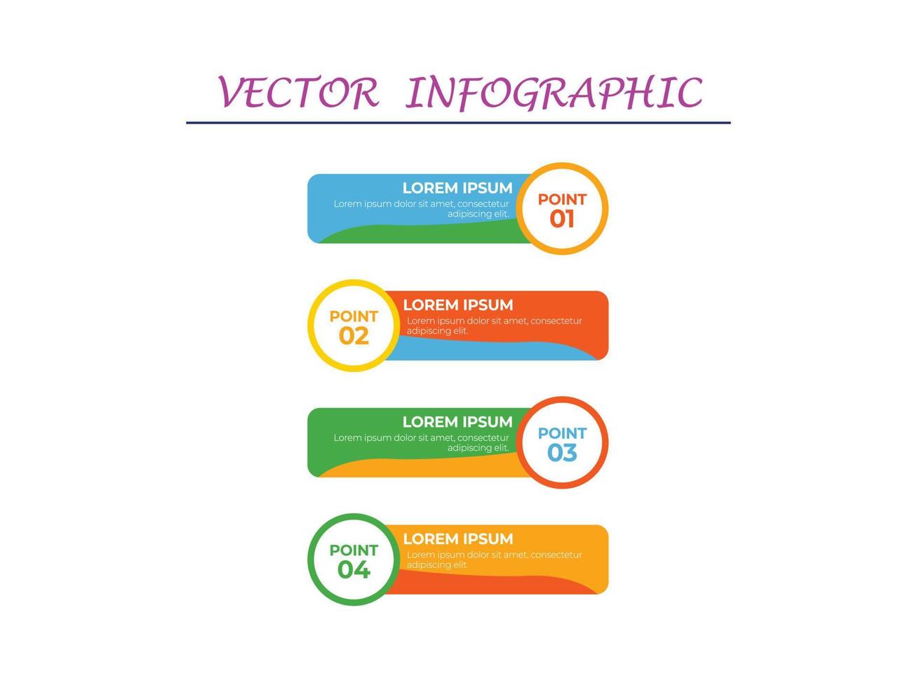 design de modelo de banner infográfico vetorial vetor