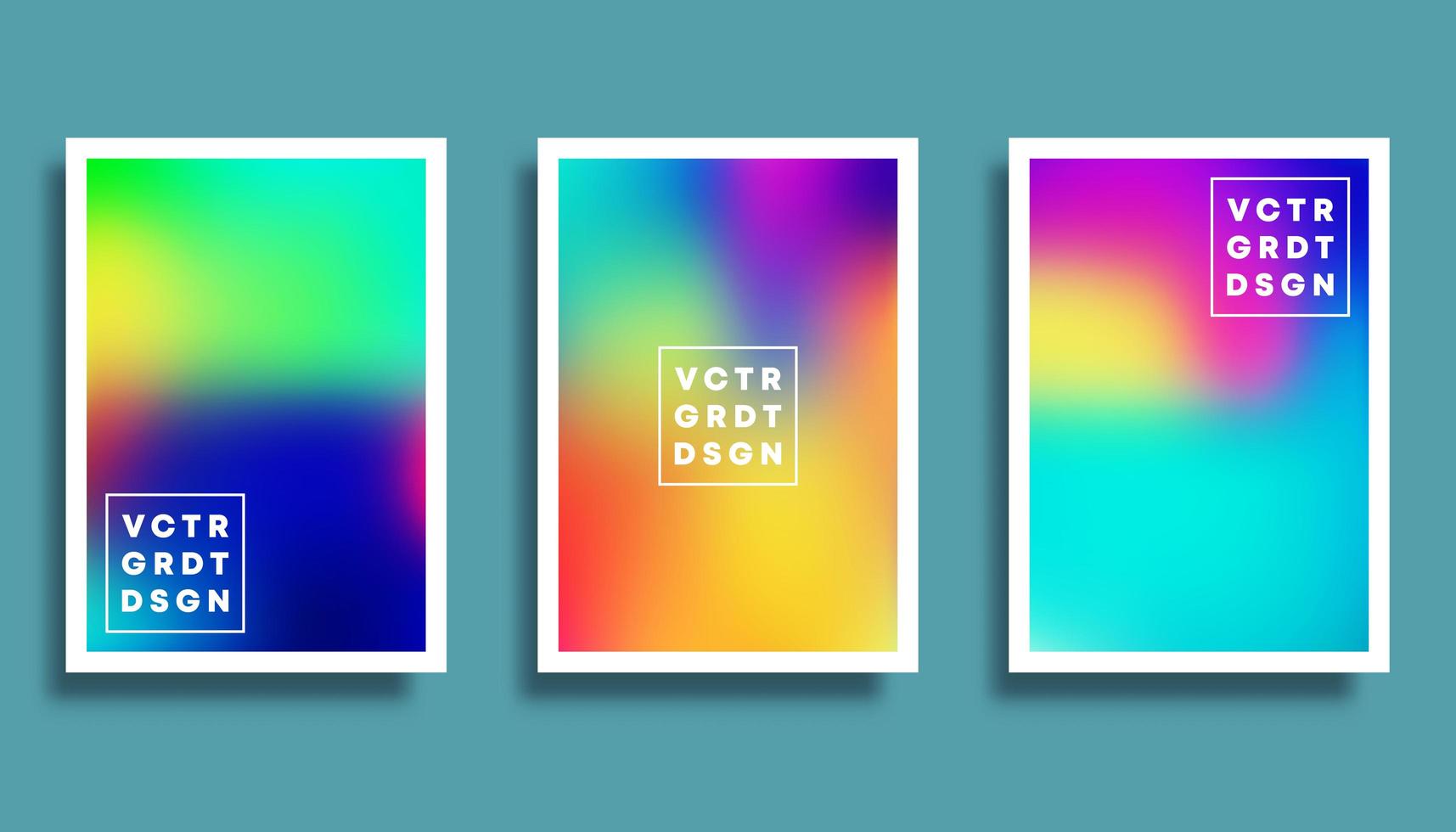 conjunto de fundos de desfoque de gradiente colorido vetor