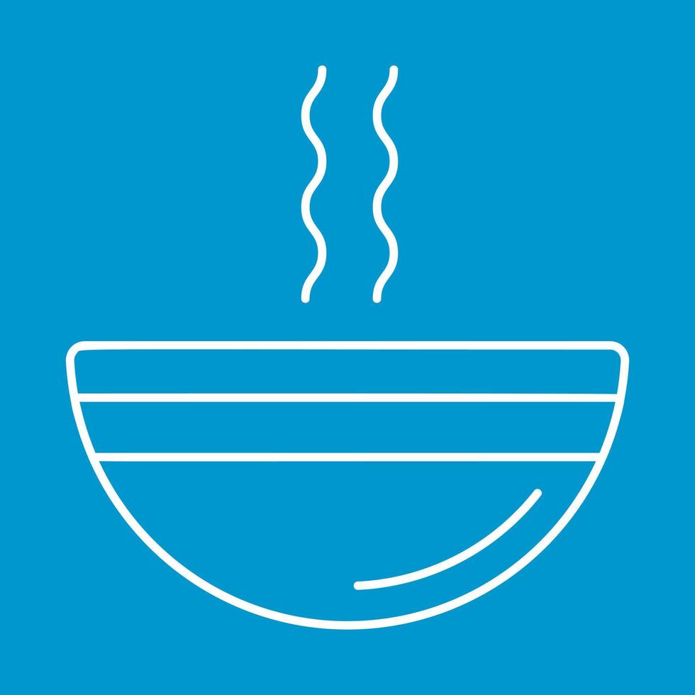 ícone de linha fina de sopa vetor