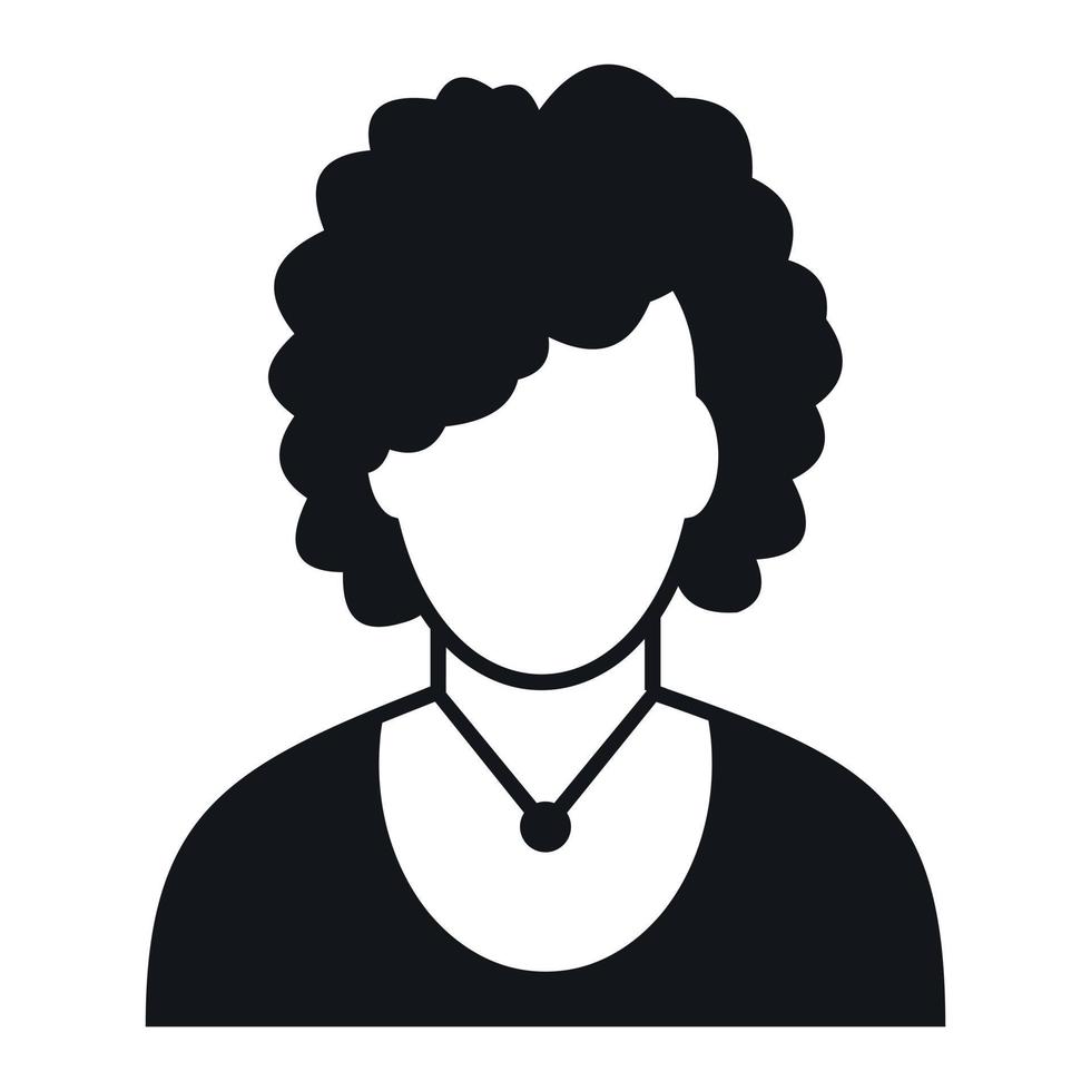 novo ícone simples de avatar de mulher vetor