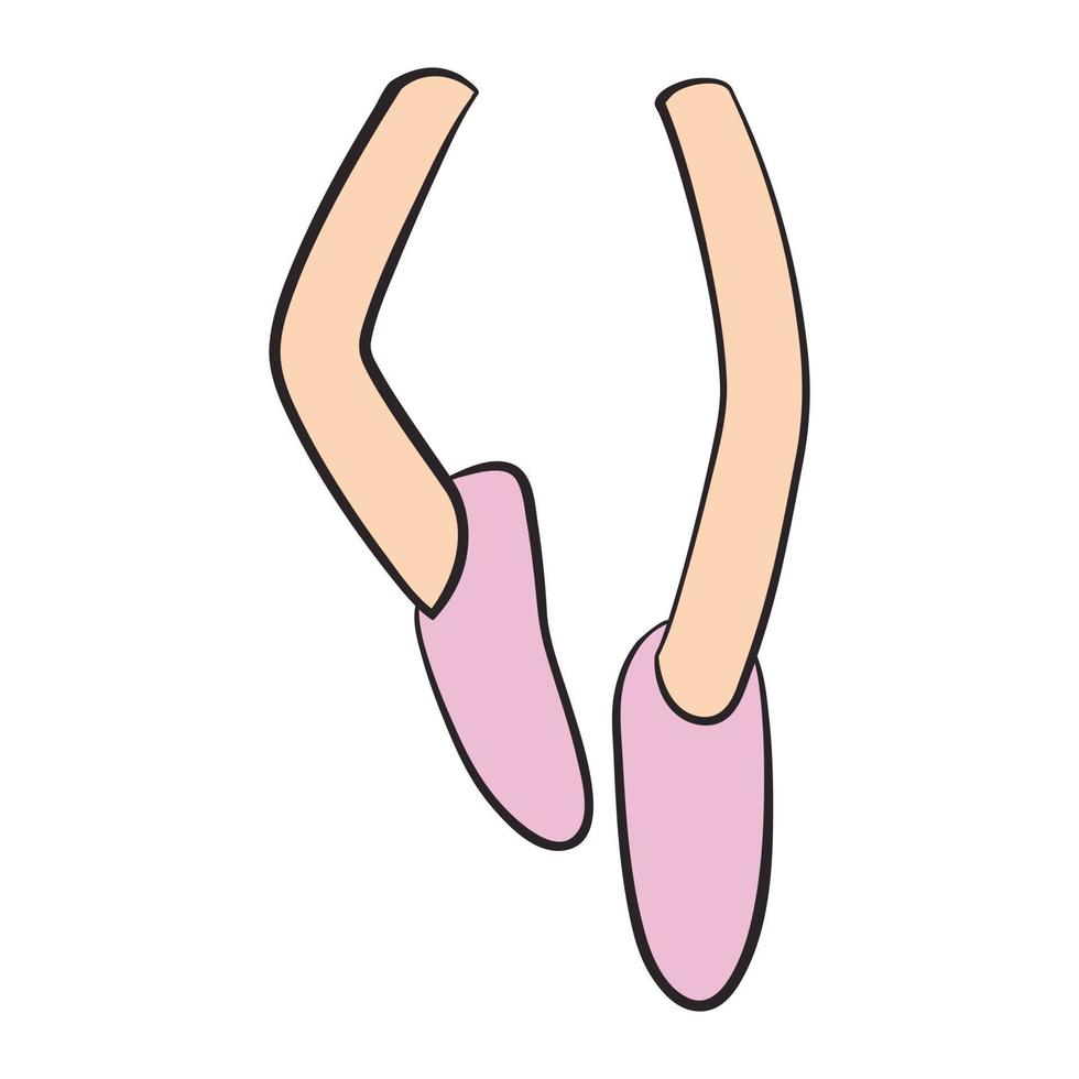 pernas de desenho animado de bailarina vetor