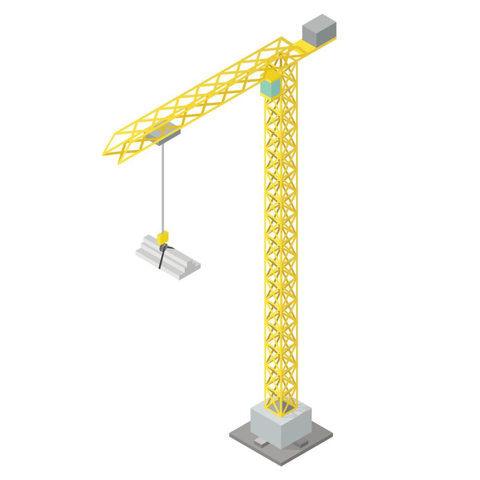 guindaste industrial isométrico vetor