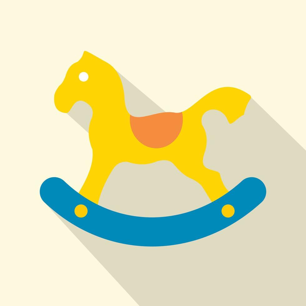 ícone plano de brinquedo de cavalo vetor