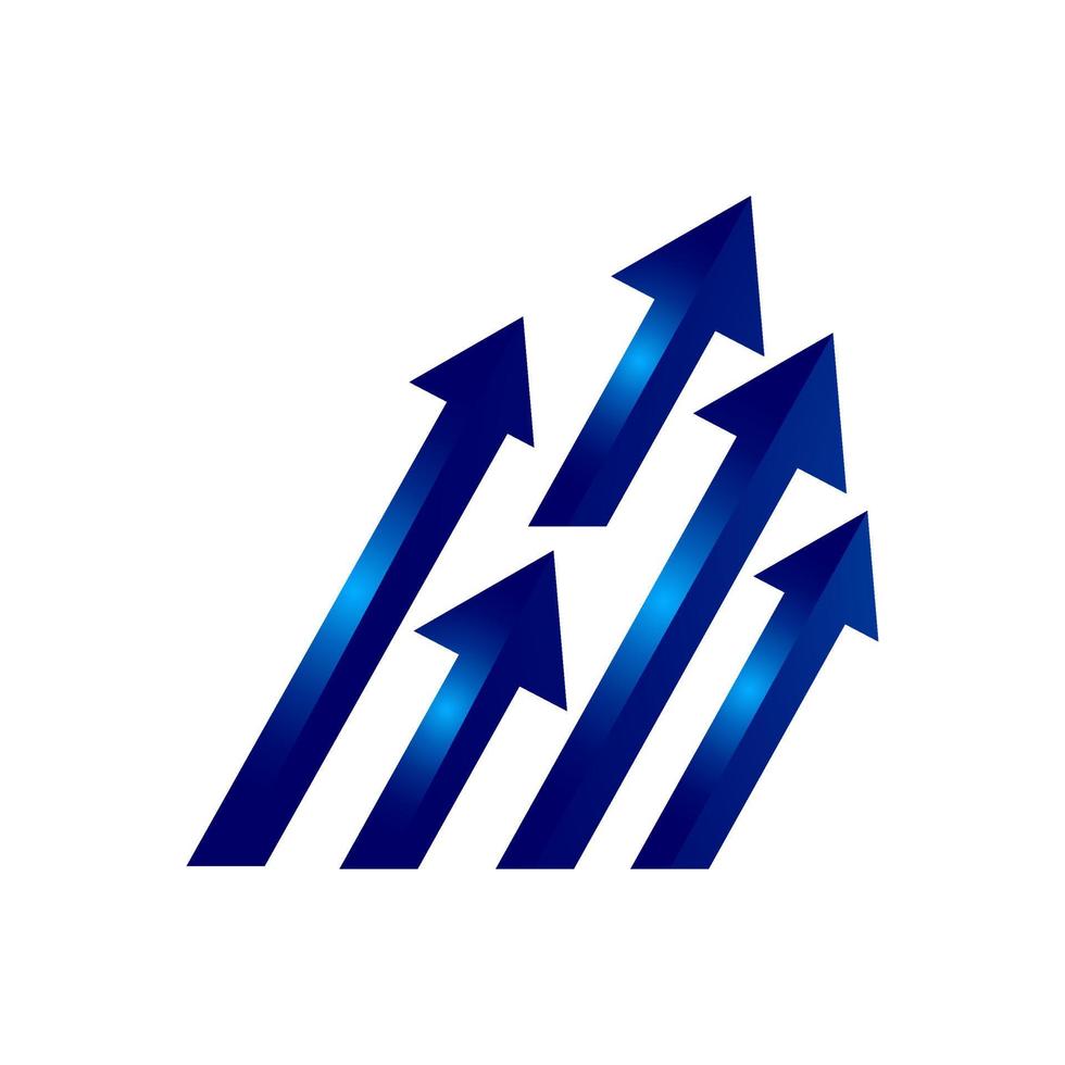 modelo de ícone de vetor de design de logotipo de seta abstrata elegante
