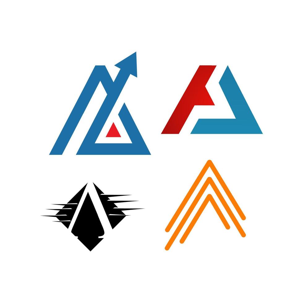 letra um logotipos inspirações de vetor de logotipo de triângulo moderno