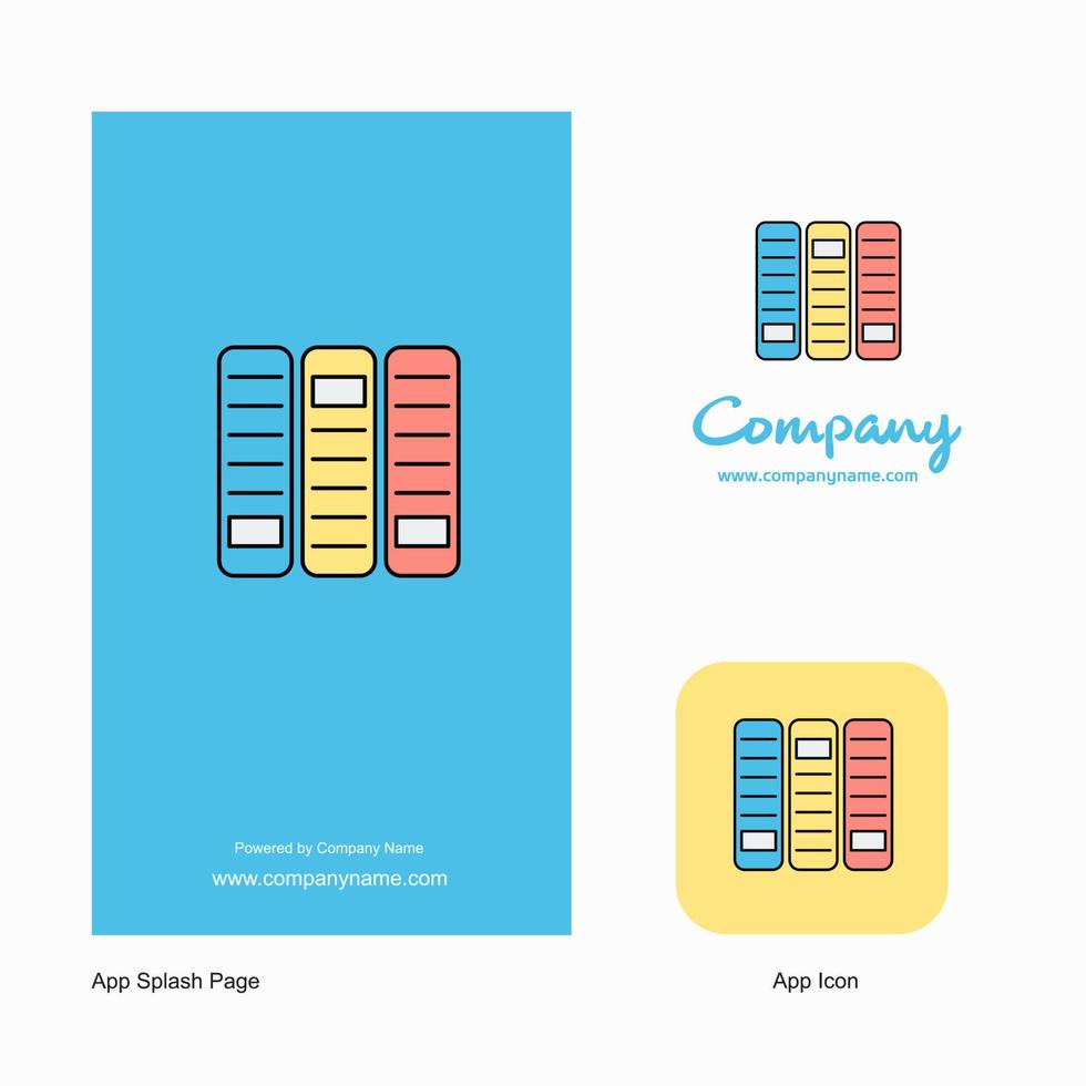 arquivos ícone do aplicativo de logotipo da empresa e design de página inicial elementos de design de aplicativo de negócios criativos vetor