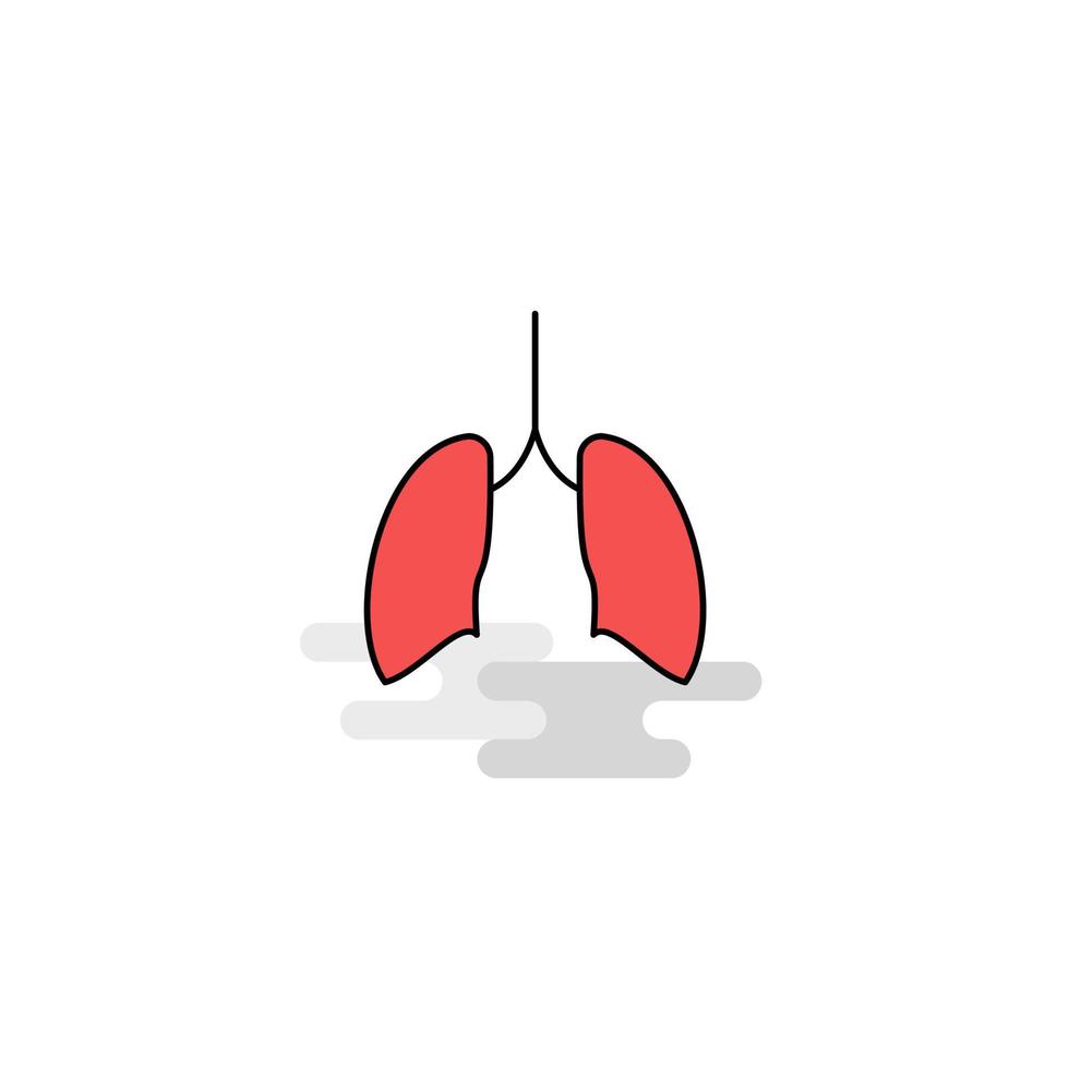 vetor de ícone de pulmões planos
