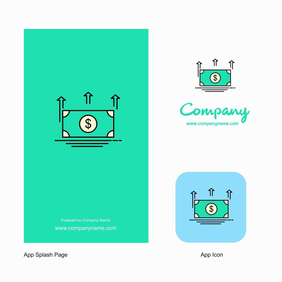 ícone do aplicativo de logotipo da empresa de dólar revolta e design de página inicial elementos de design de aplicativo de negócios criativos vetor