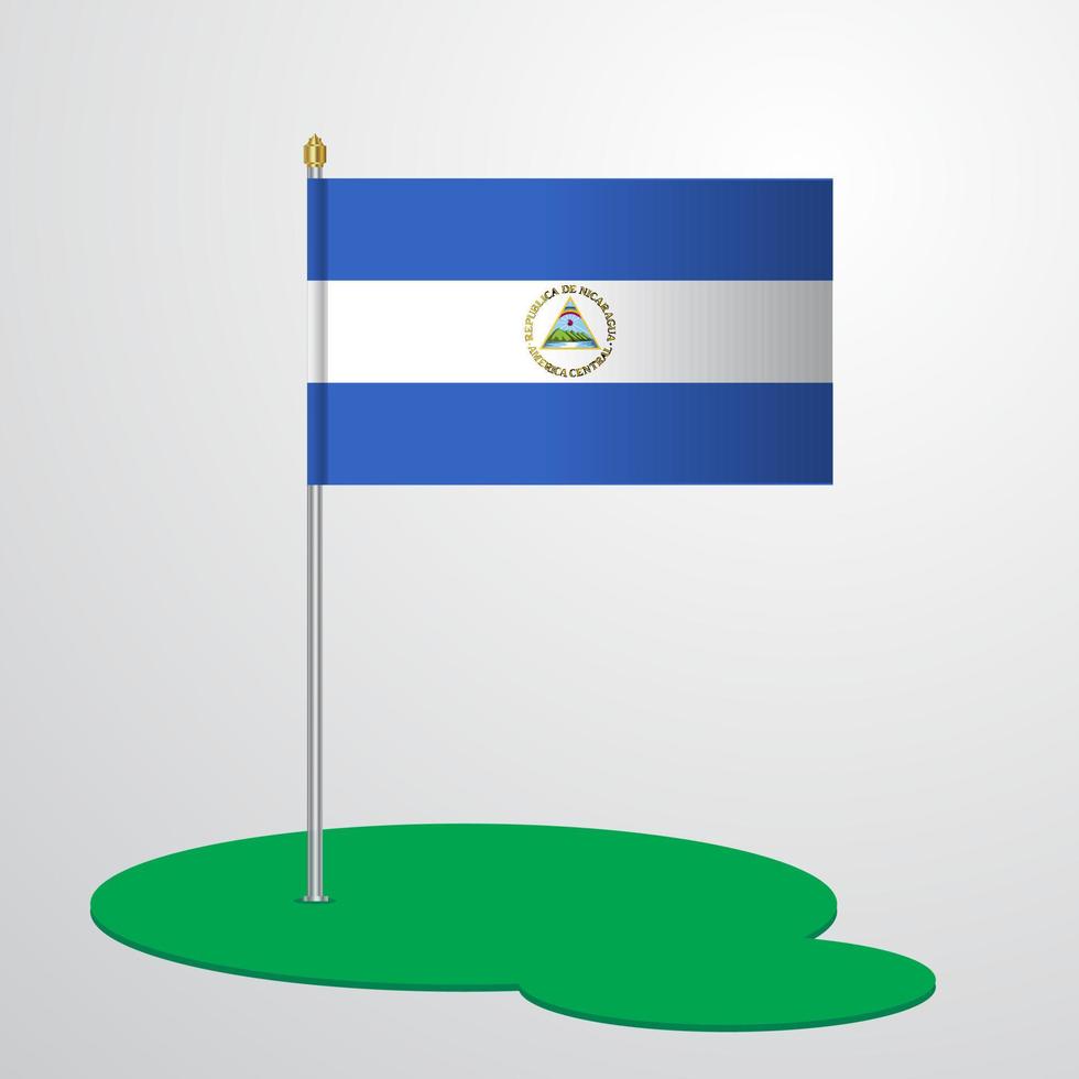 mastro de bandeira da nicarágua vetor
