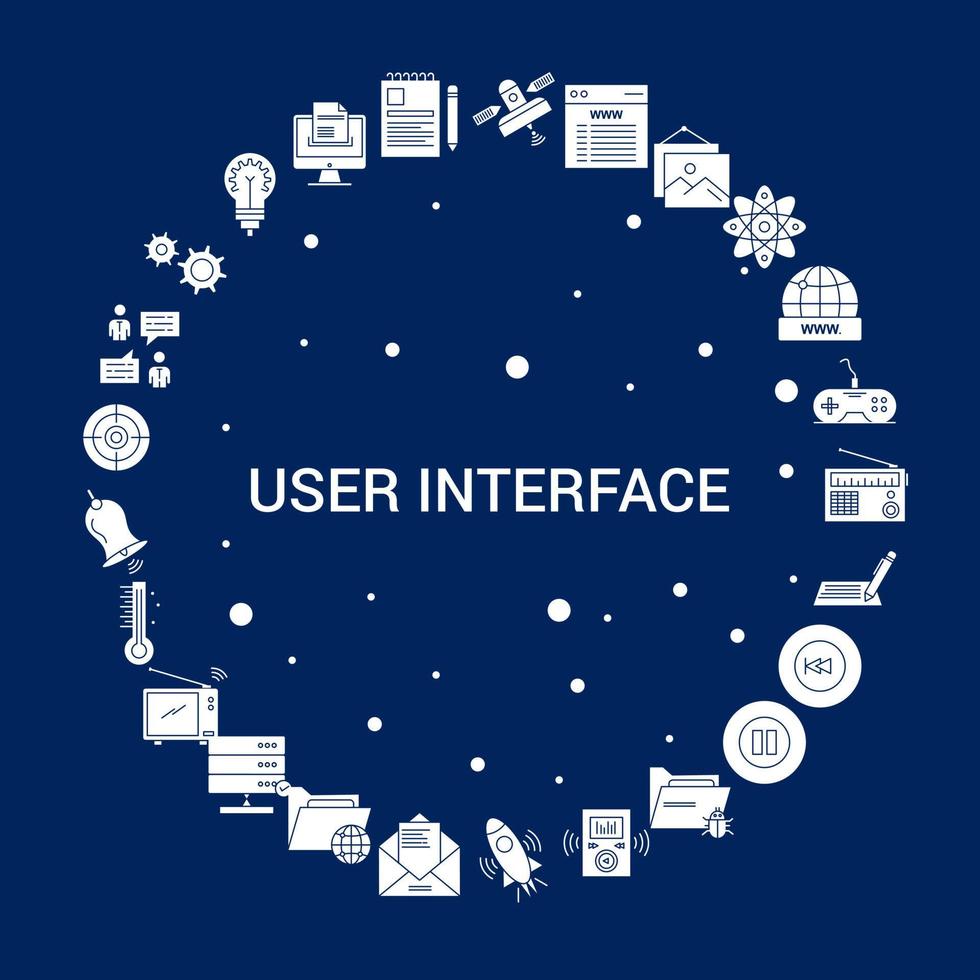 fundo de ícone de interface de usuário criativa vetor