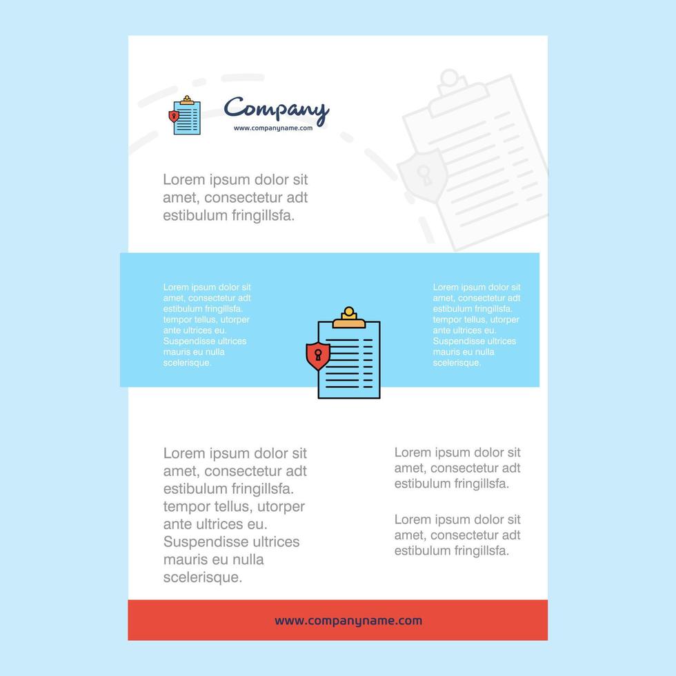 layout de modelo para a área de transferência perfil da empresa apresentações de relatório anual folheto folheto fundo vector