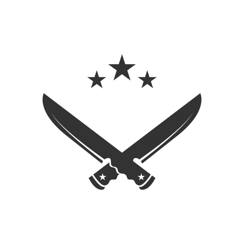 ilustração de design de logotipo de ícone de faca vetor